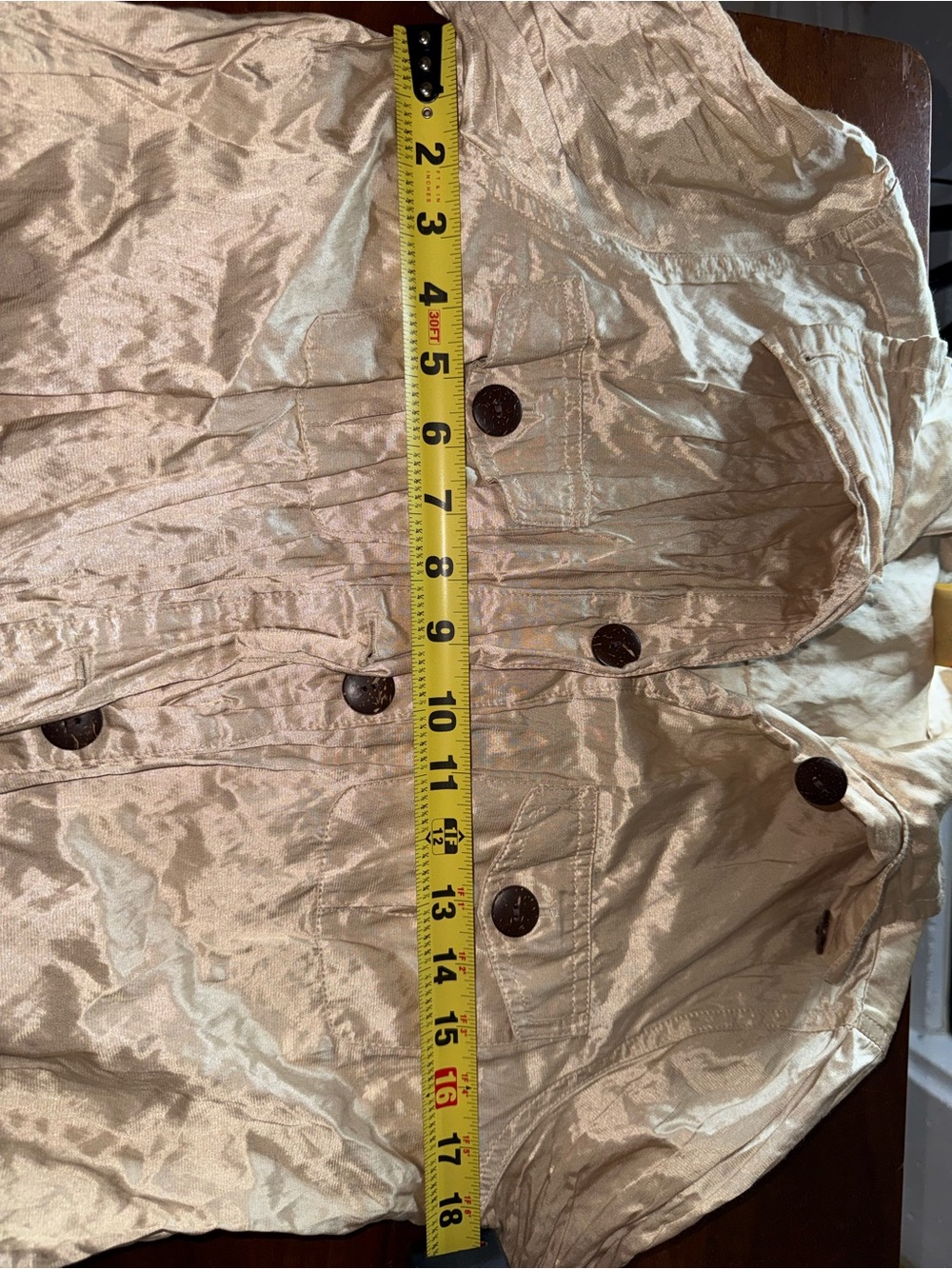 Ruby Rd. Metallic Champagne Utility Jacket - Picture 9 of 10